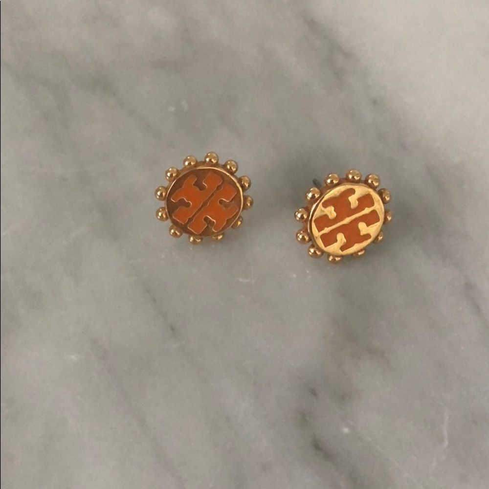 Tory Burch logo earrings